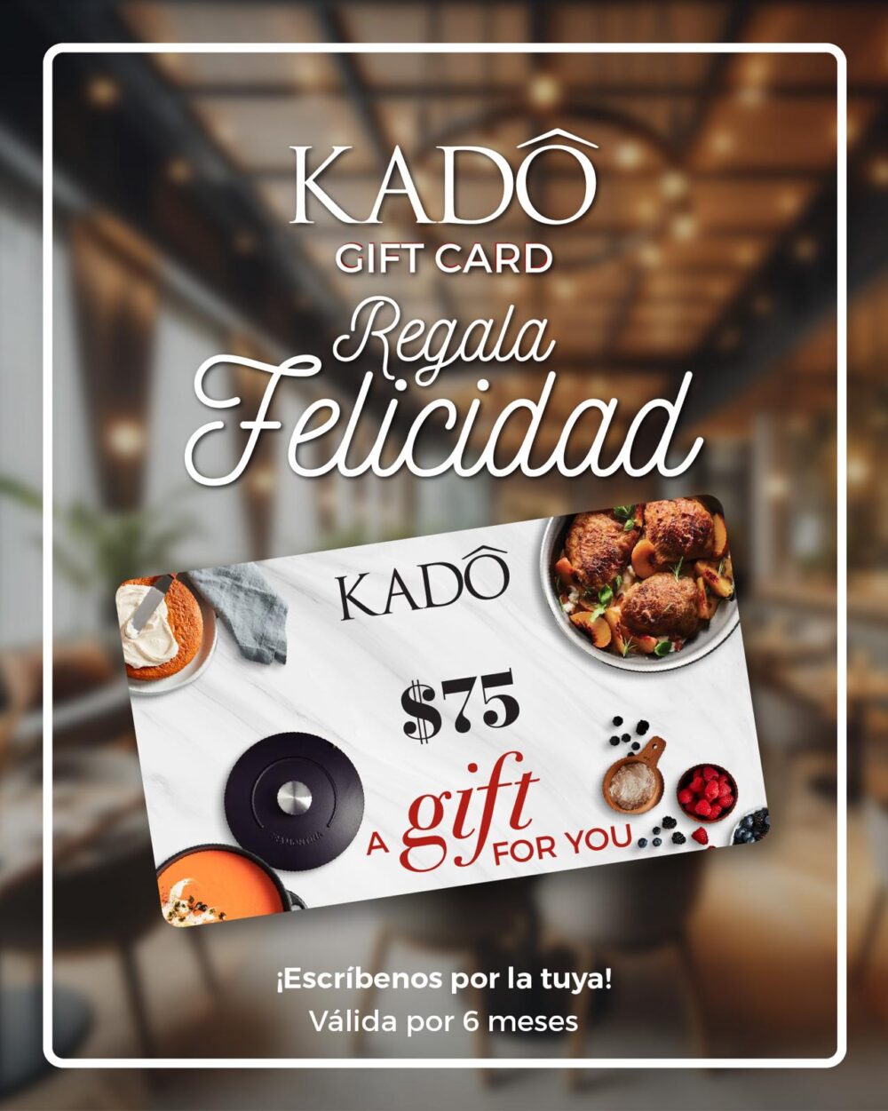 GIFT CARD KADO $75.00