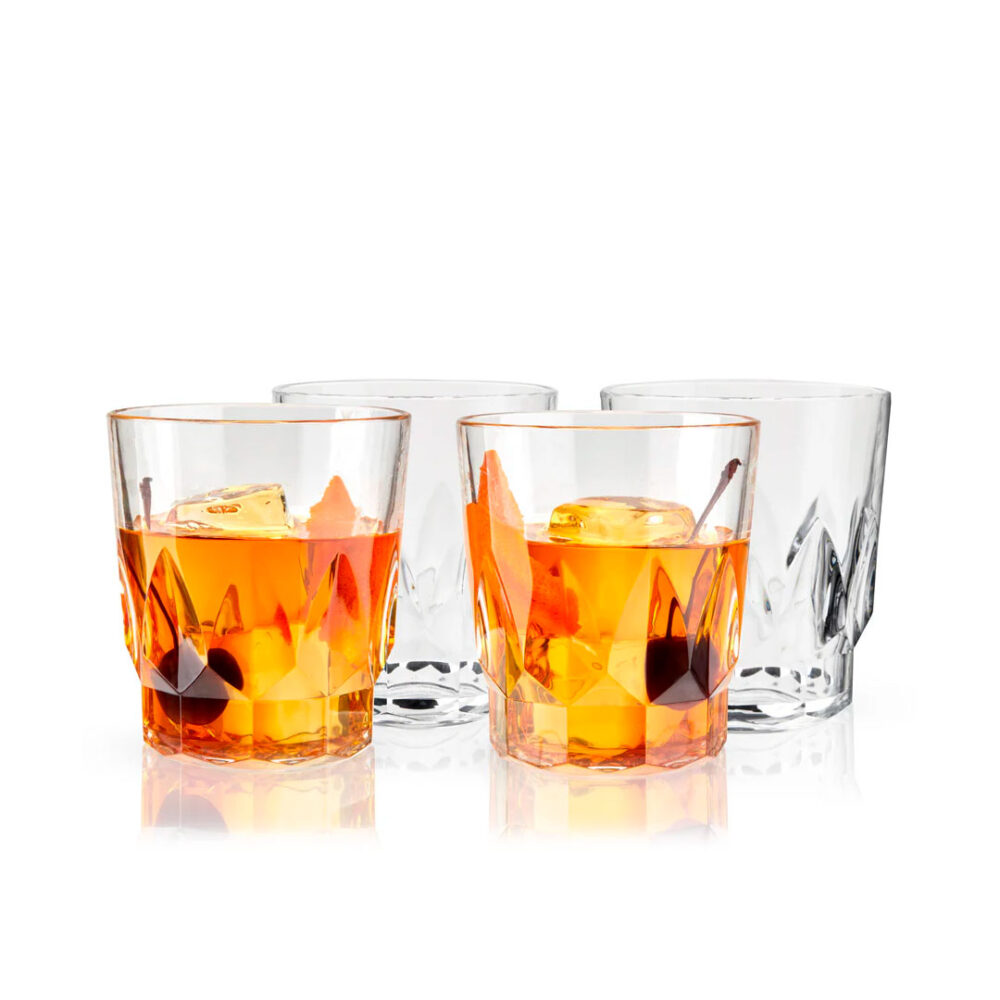 SET DE 4 VASOS DE ACRILICO