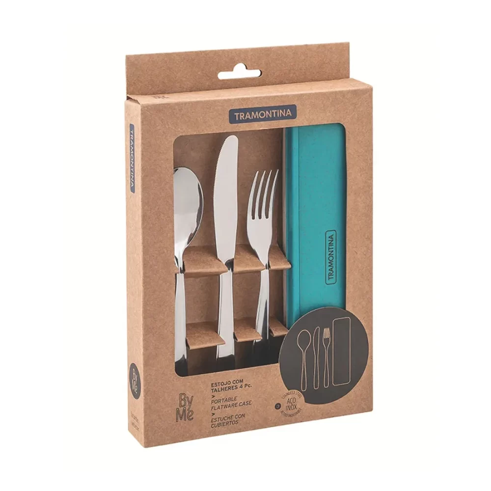 BY ME J4 CUBIERTOS PORTATIL AQUA