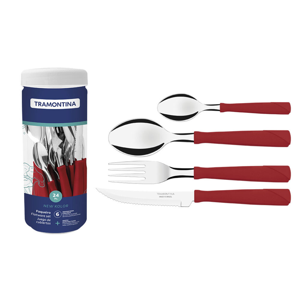 JUEGO DE 24 CUBIERTOS NK RJO