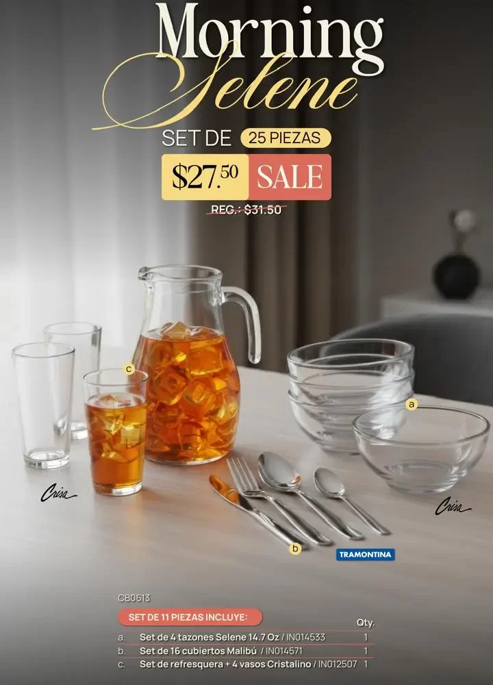 MORNING SELENE SET DE 25 PIEZAS