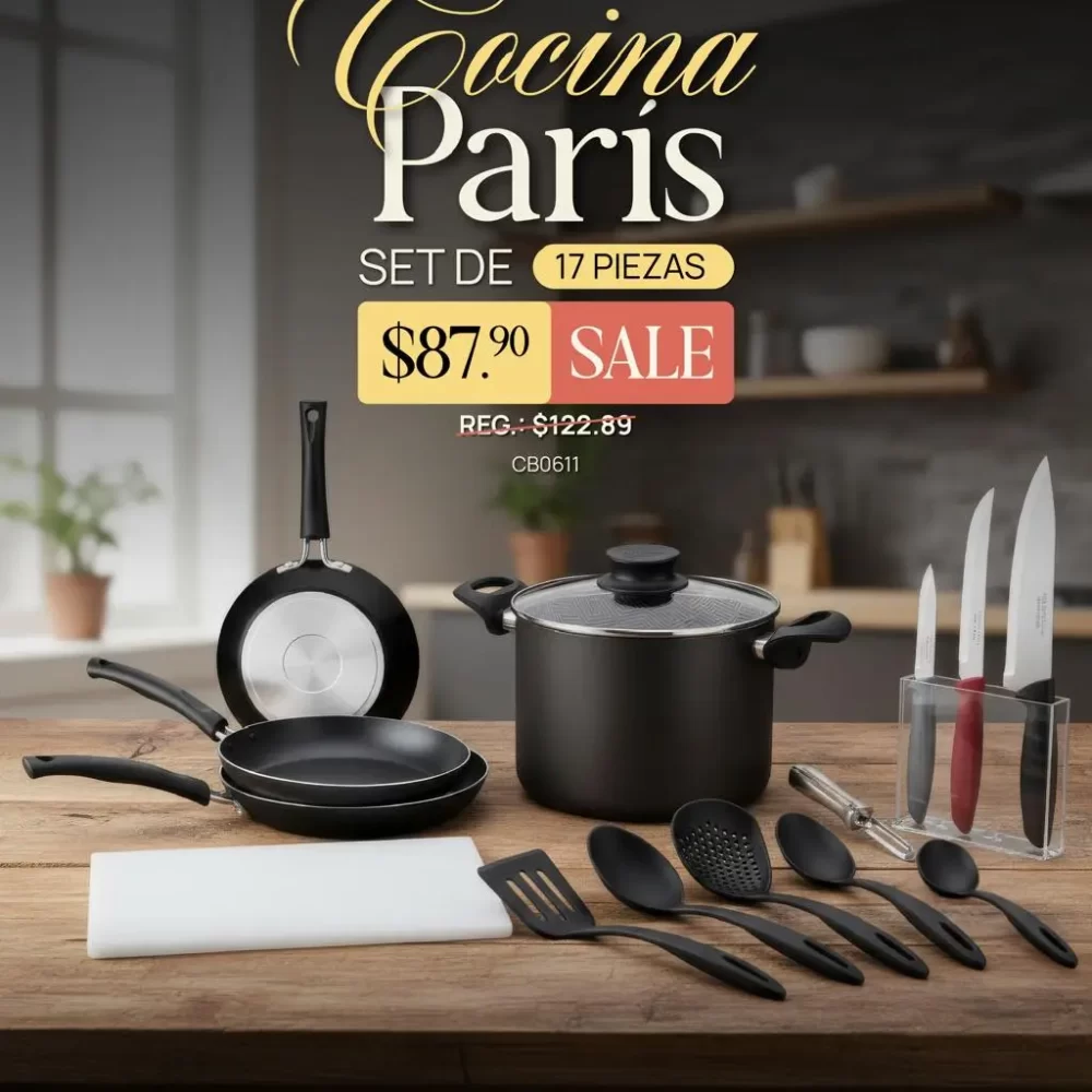 COCINA PARIS SET DE 17 PIEZAS