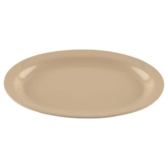 PLATO OVAL TAN 10X6.75PLG