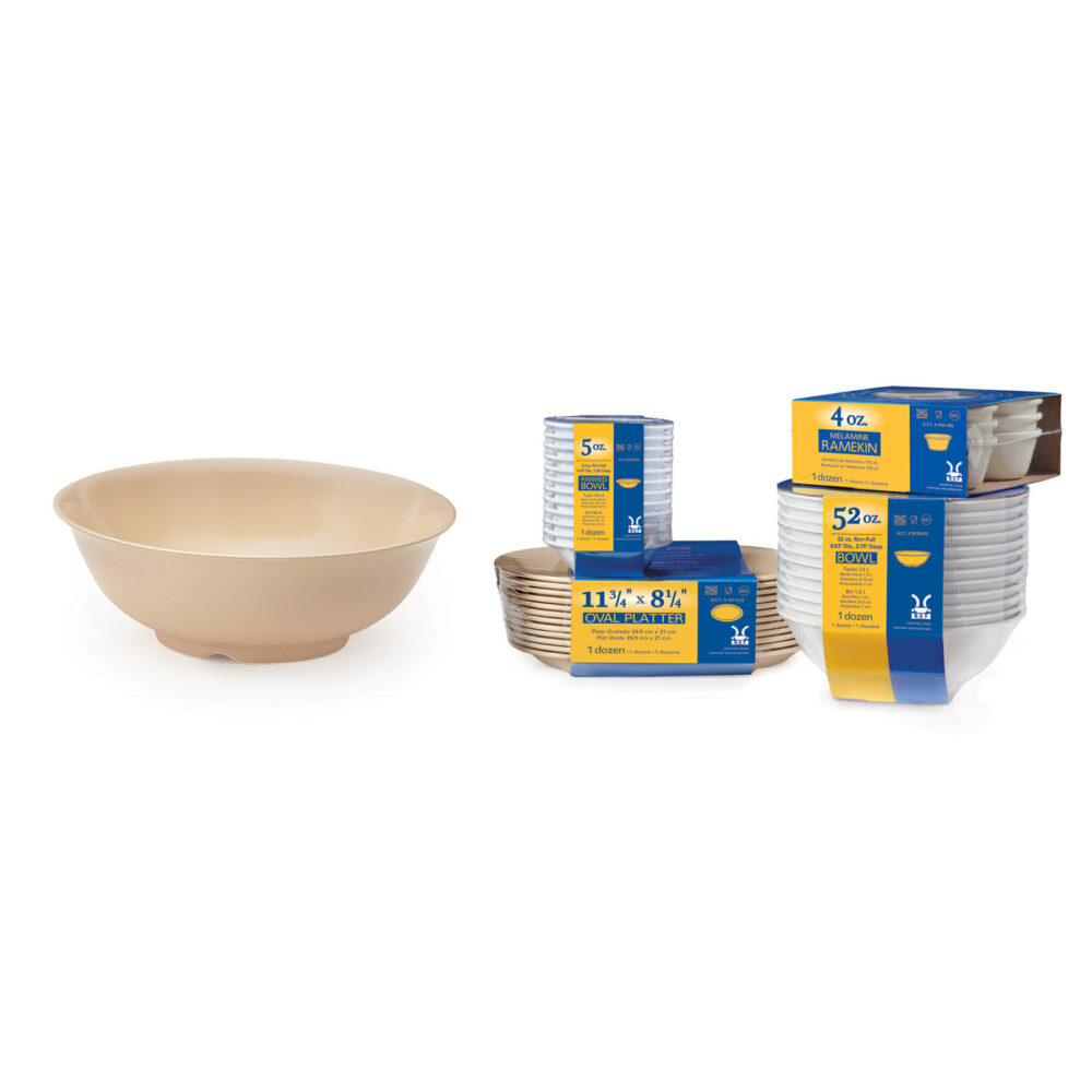 BOWL TAN 1 QT 2.5 PLG