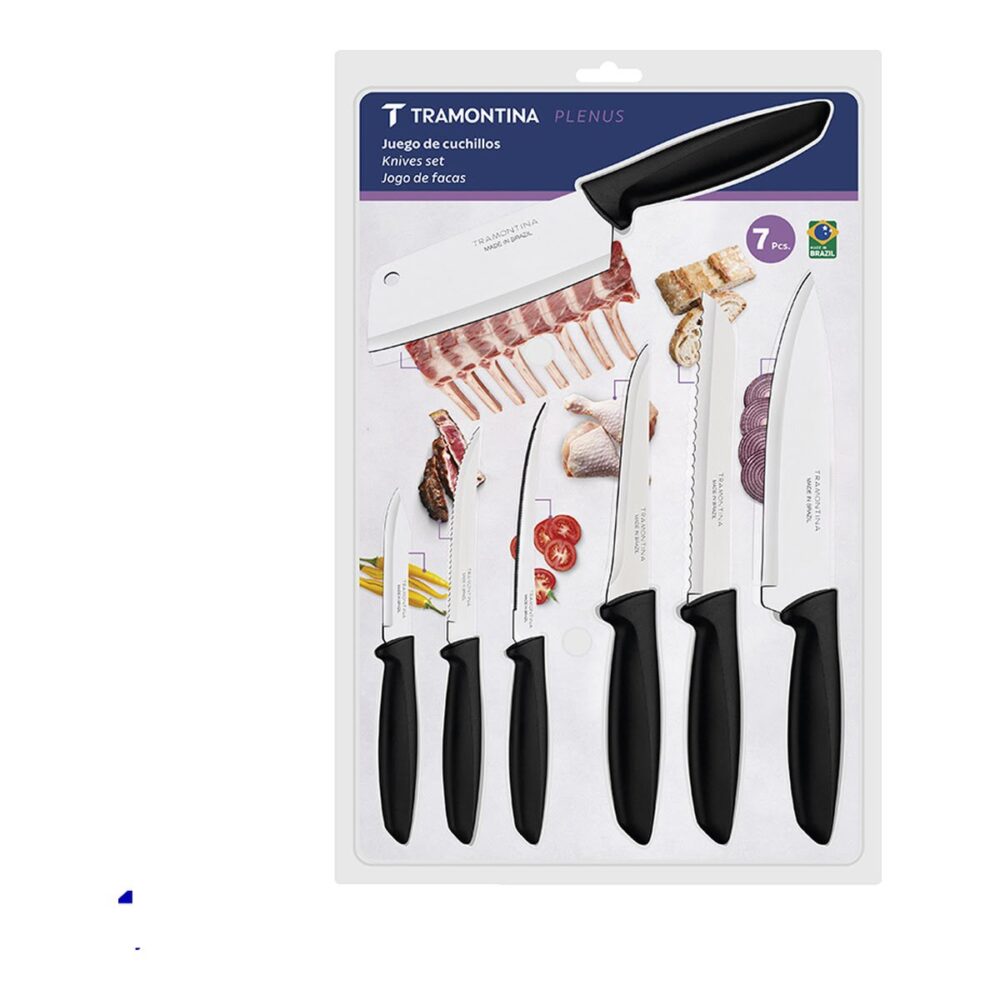 JUEGO DE CUCHILLOS DE 7 PIZAS PLENUS