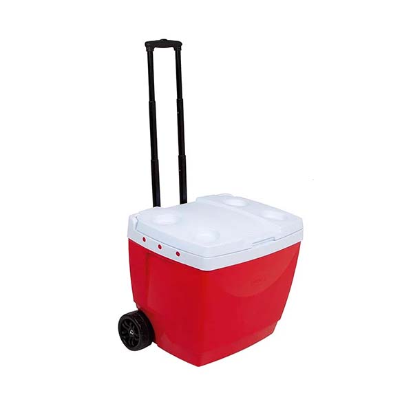HIELERA C/RUEDAS 42L/44.38QT ROJA